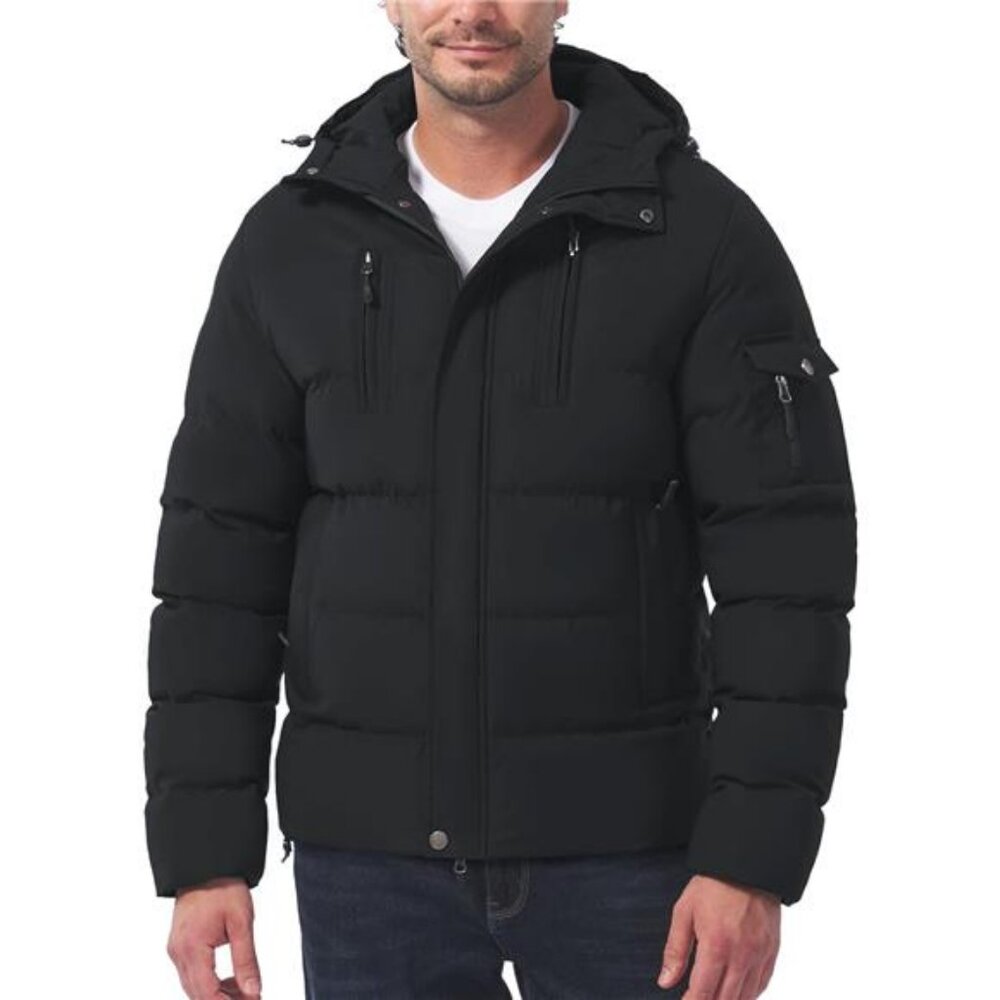 Mens Winter Coat Thicken Insulated Waterproof Puffer Jacket Hooded Windbreaker